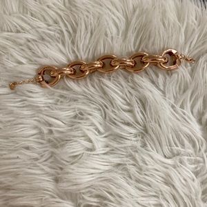 Rose gold-coloured chunky bracelet